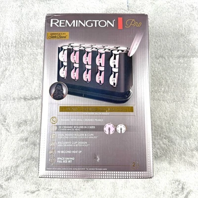 Remington Pro Pearl Heated Hair Rollers 20 Clip Set Ceramic Fast Heat Curlers - Image 1 of 4