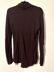 Witchery Turtle Neck Skivvy Dark Burgundy Size M - Picture 1 of 5