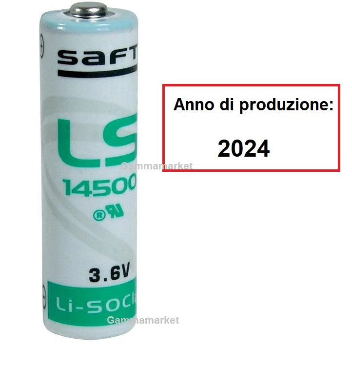 1 Batteria Stilo AA litio LS14500 SAFT 3,6 V 2600 mAh