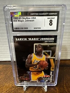 CGC Graded  8: 1992 Earvin ‘Magic’ Johnson, Skybox USA Olympics Basketball #36 - Picture 1 of 3