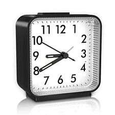 Analog Alarm Clock, Silent Alarm Clock, Non Ticking Alarm Clock, Small Alarm ...