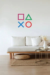 Giant 3D PlayStation Controller Symbole D-Pad - Wanddekoration Wandtattoo Kunst - Bild 1 von 10