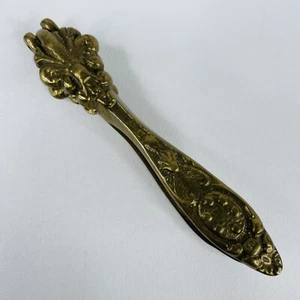 Vintage Messing verziert Fleur de Lis Nuss Meeresfrüchte Cracker Schale, Made in Italy 5,5" lang - Bild 1 von 9