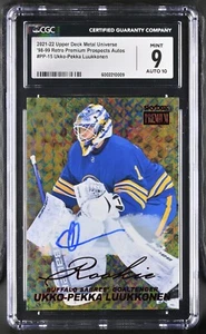 2021-22 Ukko-Pekka Luukkonen '98-'99 Metal Universe Retro Rookie Auto RC CGC 9 - Picture 1 of 1