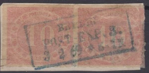 == AD Preussen Innendienst Mi. 20 waagerechtes Paar gest. R3, Kat. 320€ == - Picture 1 of 1