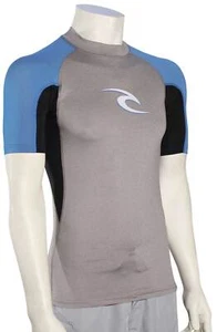Rip Curl Wave SS Rash Guard - Grey - New - Picture 1 of 1