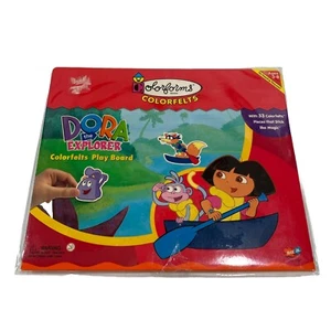 Vintage 2002 Colorforms Dora The Explorer Play Board 33 Colorfelt Pieces New! - Picture 1 of 6
