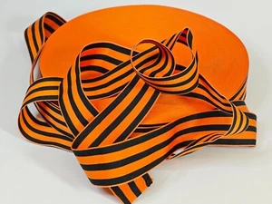 1 meter Soviet Union Russia George's Ribbon Георгиевская лента WW2 WWII VICTORY - Picture 1 of 6