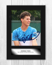 Dominic Thiem reproduction autograph A4 Photograph Poster with choice of frame