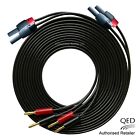 QED 79 Strand OFC BLACK Speaker Cable Deltron BFA & Banana Plugs Fitted 2 x 1.5m