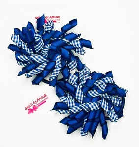 SCHULE MARINEBLAU GINGHAM HAAR KORKER STIRNBAND SCHLEIFE HAARBAND ACCESSOIRES HEADBAND - Bild 1 von 1