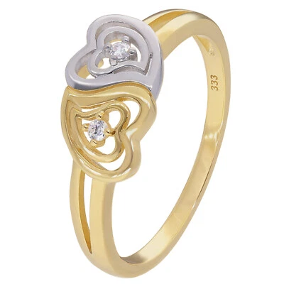 GLIZZ Schmuck Damenring Gold 333/8K Bicolor GL8358 - Bild 1 von 4