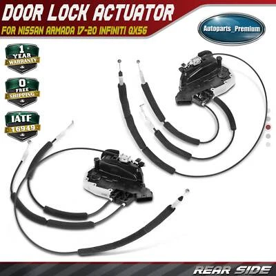 2x Actuador de cerradura de puerta trasera para Nissan Armada 17-20 Infiniti QX56 QX80 14-19 2 pines Foto 1 de 4