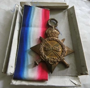 14-15 STAR TO CASUALTY S-12952 PTE A GOODWIN RIFLE BRIGADE BOXED. - Picture 1 of 3