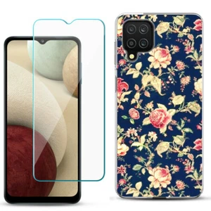 Slim Case for Samsung Galaxy A12, w/ Tempered Glass - Floral Garden - Picture 1 of 2