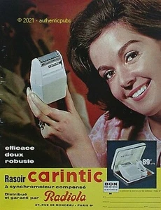 PUBLICITE RADIOLA RASOIR CARINTIC EFFICACE DOUX DE 1965 FRENCH AD PUB VINTAGE - Picture 1 of 1