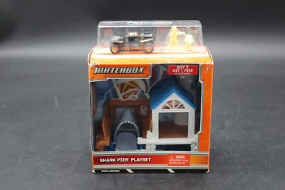 2012 Matchbox Shark Pier Playset with Car and Two Figures - Image 1 of 4