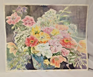 Motivo floral acuarela original - Imagen 1 de 4