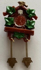 Vintage Shackman Miniature Cuckoo Clock Dollhouse Miniature Plastic Hong Kong - Picture 1 of 4