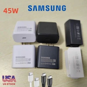 Chargeur mural + câble Samsung Galaxy 45 watts USB-C charge super rapide neuf - Photo 1 sur 14