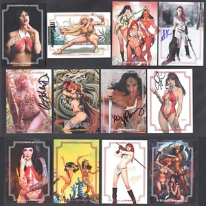WOMEN OF DYNAMITE COSPLAY (Dynamite 2019) ARTIST AUTOGRAPH CARD SET (12) JUSKO - Picture 1 of 3