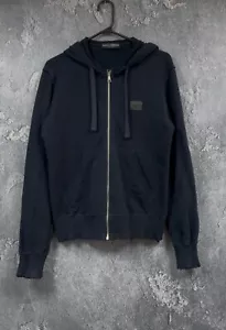 Dolce & Gabbana Men's Dark Blue Hoodie Track Jacket Full Zip size M - Picture 1 of 7