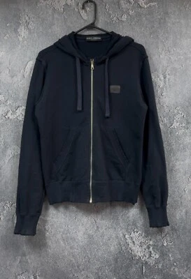 Dolce & Gabbana Hombre Azul Oscuro Sudadera con Capucha Chaqueta de Pista Cremallera Completa Talla M Foto 1 de 4
