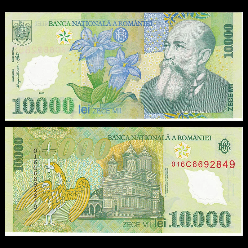 2000 Romania 10000 LEI Poylmer Bank Note-UNC Cond.-16-194 Foto 1 de 1