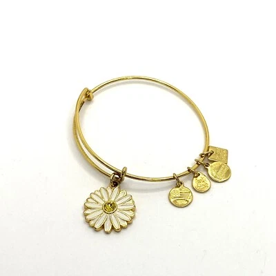 Brazalete Alex And Ani DAISY Oro Brillante Dije Usado Foto 1 de 4