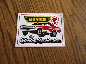 MONROE FIRESTONE UNA COMBINACIÓN GANADORA PEGATINA ARRASTRE CARRERAS PEGATINA HOT ROD - Imagen 1 de 2