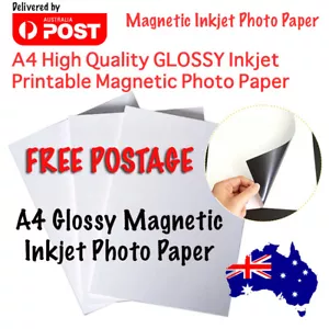 5 sheets A4 Magnetic Photo Paper | Flexible Inkjet Printable Glossy Top Quality - Picture 1 of 9