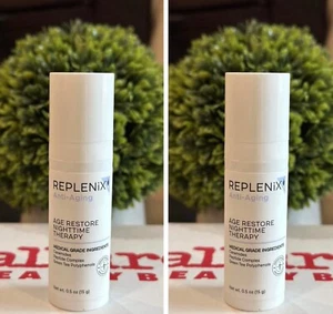 2REPLENIX Anti-Aging, Age Restore Nighttime Therapy 0.5oz / 15g Travel Size NWOB - Picture 1 of 3