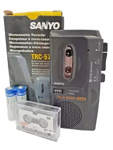 Libro de conversaciones Sanyo TRC-570M microcassette grabadora de voz dictáfono dictado - NUEVO - Imagen 1 de 24