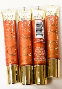 NEW (4) L'Oreal Colour RIche Le Gloss Lipgloss #149 Tangerine Diamond - Picture 1 of 1