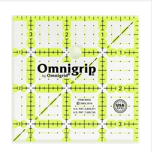 Omnigrip 3-1/2" Quadratisches Lineal, transparentes Quilt- und Nählineal - Bild 1 von 2