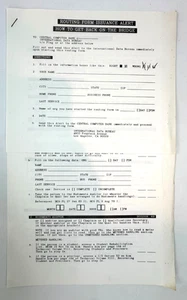 RARE Vintage 1983 Scientology Routing Form Blank L Ron Hubbard Bridge Audit HTF - Picture 1 of 5