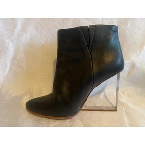 Maison Martin Margiela xH&M Women Sz 6.5 EU37 Black Plexiglass Wedge Ankle Boots - Picture 1 of 7