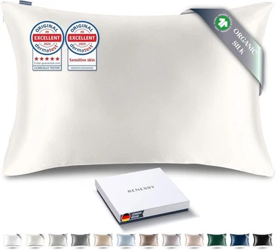 Funda de almohada de seda pura ZIMASILK - 100 % seda morera pura - 19 Momme - grado premium 6A - Foto 1 de 4