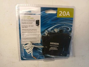 Siemens Leitungsschutzschalter 0A GFCI einpolig 5mA 1P 120V 20A QPF2 - Bild 1 von 2
