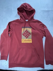 Columbia Hombres S Sudadera con Capucha Pullover Rojo Polar Sudadera con Capucha - Imagen 1 de 10