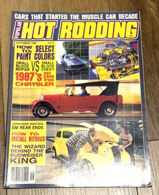Popular Hot Rodding Magazine September 1986 Hot Cars from Chrysler Install Nitro - Image 1 of 3