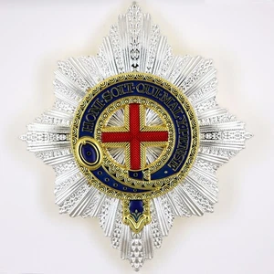 UK The Order of the Garter Star Medal - British Royal - replica qualità museale - Foto 1 di 7