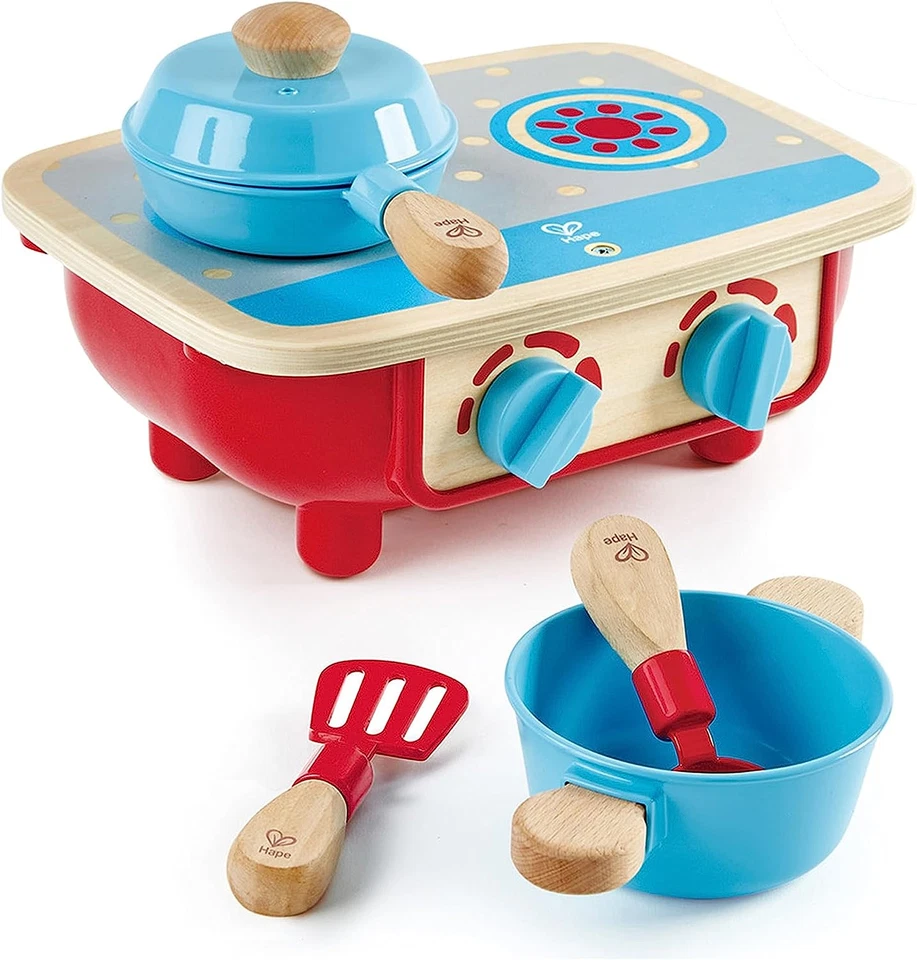 Hape Set Cucina | Set Da Gioco Cucina Giocattolo in Legno Resistente | per Bambi
