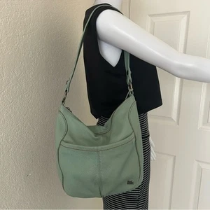Bolso de Mano Hobo de Hombro The Sak Cuero Guijarro Iris Honeydew Verde Menta - Imagen 1 de 12