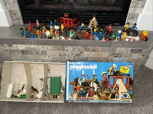 VTG Playmobil System Indian Super Deluxe Set PLUS MIXED ITEMS 23 Figures + - Picture 1 of 10