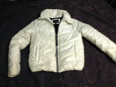 Chaqueta hinchada blanca Jessica Simpson para niñas z M 10-12 Foto 1 de 3