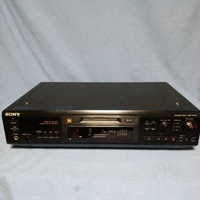 Gravador Sony MDS-JE700 MiniDisc Deck Wide Bit Stream MD preto testado Japão - Imagem 1 de 4