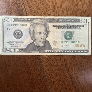 Fancy Serials Numbers $20 2004 Oldest Collectors EB(19999888)B ๐ Gems ๐ฅ Fire - Picture 1 of 5