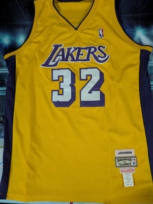 NBA Mitchell & Ness Hardwood Classics LA Lakers Magic Johnson Jersey, Size 52 - Image 1 of 4