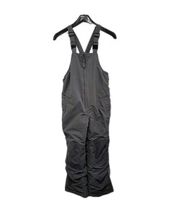 Lands End Squall Snow Bib Overalls Grow A Longs Winter Pant Suit Sz 8 Husky Gray - Picture 1 of 16